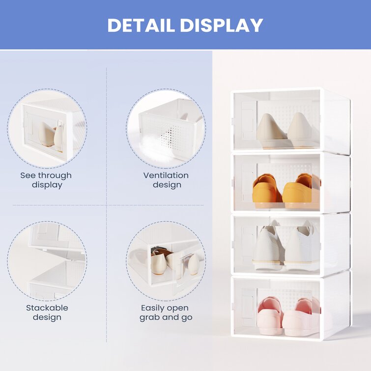 See through shoe online storage